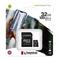 Kingston SDCS2-32GB 32GB microSDHC Canvas Select Plus A1 C10 Hafıza Kartı + Adaptör