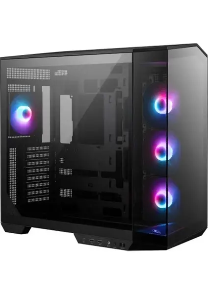 MSI MAG PANO M100R PZ ARGB Micro ATX Siyah Mid Tower Kasa PSU YOK
