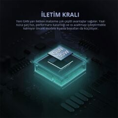 AUKEY PA-B1L-WH 30W OMNİA II Mini GaN Type-C PD Şarj Adaptörü Beyaz, Kompakt ve Hızlı Şarj Özelliği