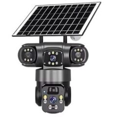 OKam O-Kam 5220 9MP 3 Lens Solar WiFi PTZ IP Güvenlik Kamerası Sirenli