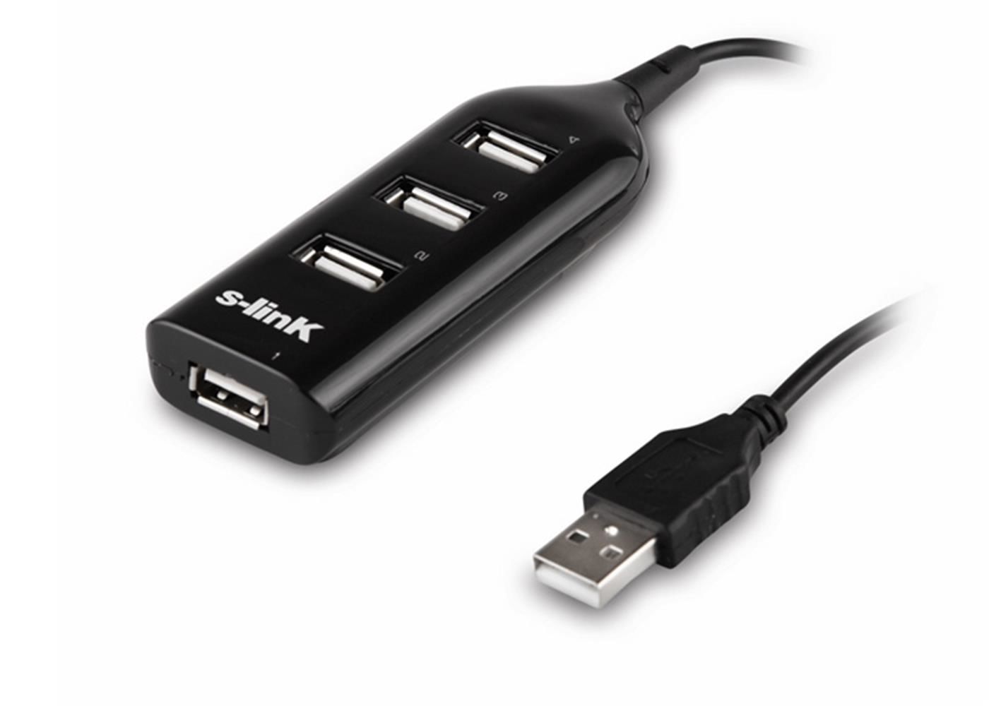 S-Link SL-490 4 Port USB 2.0 Siyah USB Hub