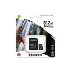Kingston SDCS2-512GB 512GB microSDXC Canvas Select Plus A1 C10 Hafıza Kartı + Adaptör