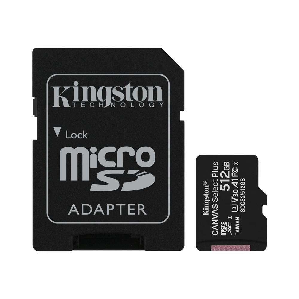 Kingston SDCS2-512GB 512GB microSDXC Canvas Select Plus A1 C10 Hafıza Kartı + Adaptör