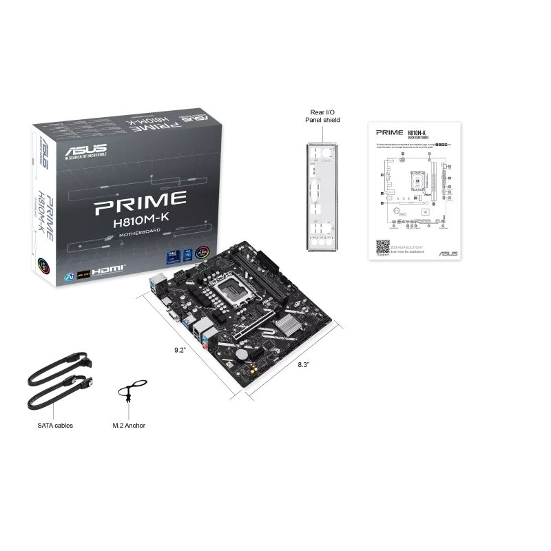 Asus PRIME H810M-K Intel H810 LGA1851 DDR5 6400MHz (OC) mATX Anakart