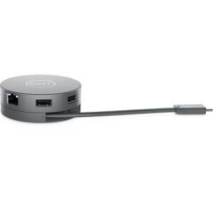 DELL DA310 Type-C Mobil Adaptör 470-AEUP USB-C Çoklayıcı 4K Çözünürlük Destekli HDMI, VGA, USB 3.0 ve Ethernet Bağlantıları Siyah