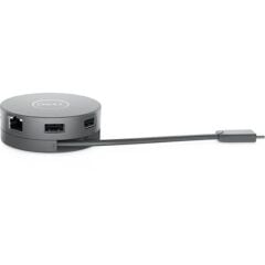 DELL DA310 Type-C Mobil Adaptör 470-AEUP USB-C Çoklayıcı 4K Çözünürlük Destekli HDMI, VGA, USB 3.0 ve Ethernet Bağlantıları Siyah