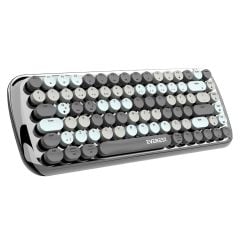 Everest KB-BT09 PARRY Siyah-Gri Bluetooth+2.4GHz Q Yuvarlak Tuşlu Mekanik Kablosuz Klavye