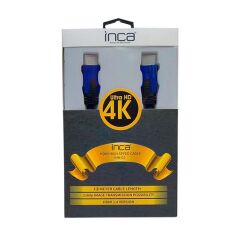 Inca IHH-01 HDMI to HDMI 1.8 Metre Örgülü %100 Bakır 2160P 4K ve 1080P Full HD Görüntü Aktarım Kablosu