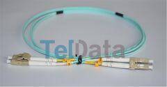 Teldata TLD-LCLCOM21 LC/UPC - LC/UPC Multi Mode Duplex OM3 50/125 1 Metre Fiber Optik Patchcord