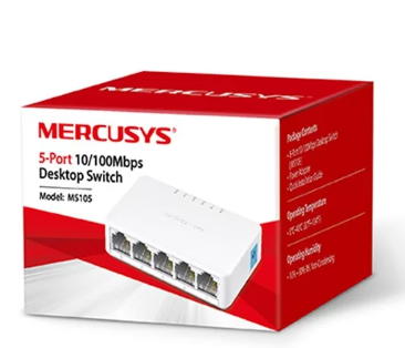 Mercusys MS105 5 Port 10/100 Mbps Ethernet Switch Plastik Kasa Yönetilemez Masaüstü Switch