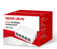 Mercusys MS105 5 Port 10/100 Mbps Ethernet Switch Plastik Kasa Yönetilemez Masaüstü Switch