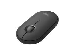 Logitech Pebble Mouse 2 M350s Bluetooth ve Logi Bolt Alıcılı Sessiz Kablosuz Mouse - Grafit (910-007015)