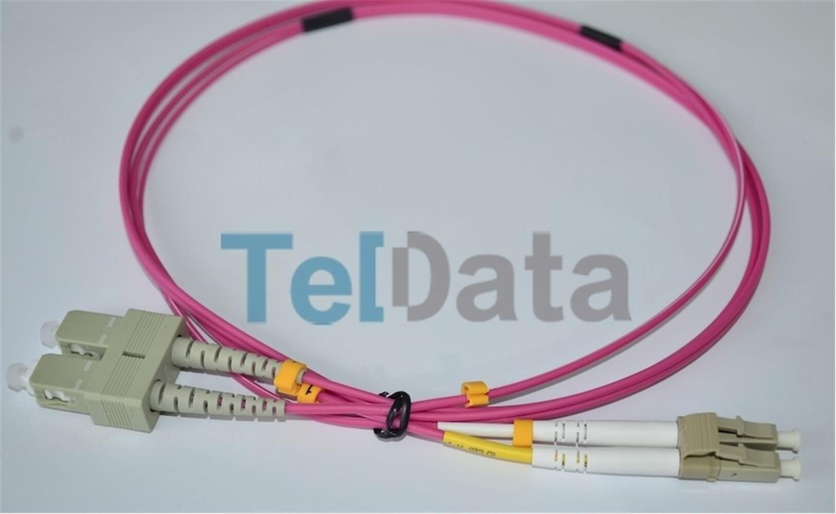 Teldata TLD-SCLCOM41 SC/UPC - LC/UPC Multi Mode Duplex OM4 50/125 1 Metre Fiber Optik Patchcord