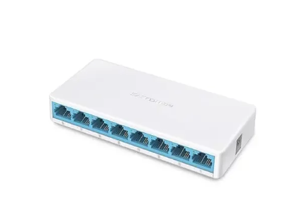 Mercusys MS108 8 Port 10/100 Mbps Ethernet Switch Plastik Kasa Yönetilemez Masaüstü Switch