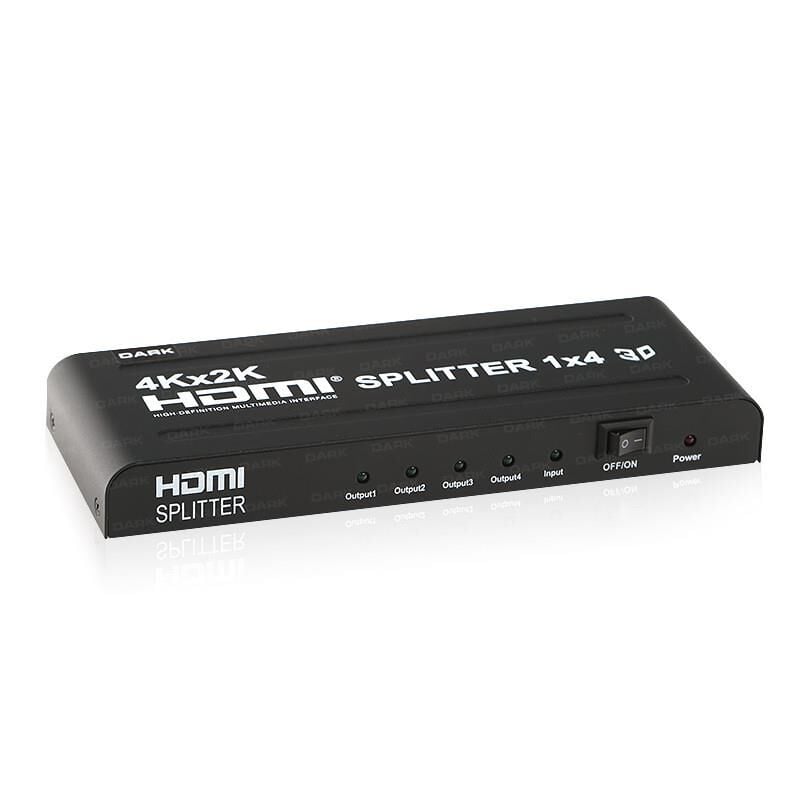 DARK DK-HD-SP4X1 1 Giriş 4 Çıkışlı 4K HDMI Çoklayıcı Splitter - Yüksek Çözünürlük Destekli