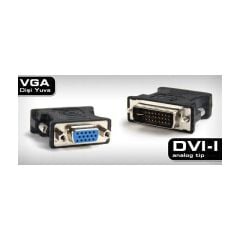 Dark DK‑HD‑ADVIXVGA DVI‑I 24+5 Pin (Analog + Dijital) Erkek to VGA Dişi Adaptör 1080p Full HD Dönüştürücü