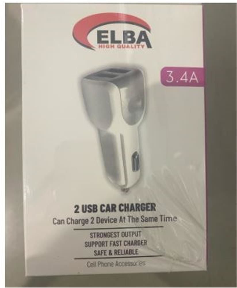 Elba ELB28-AR3P 3.4A Çift USB Portlu Hızlı Araç Şarj Adaptörü