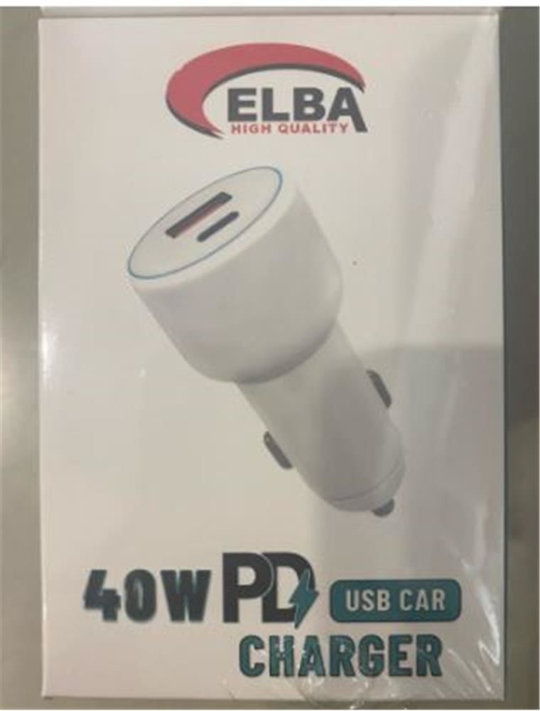 Elba ELB30 40W Çift Portlu (USB-C PD + USB-A) Hızlı Araç Şarj Cihazı - Siyah