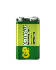 GP Greencel 1604G 9V 6F22 Karbon Çinko (Zinc Carbon) Pil 10'lu Paket