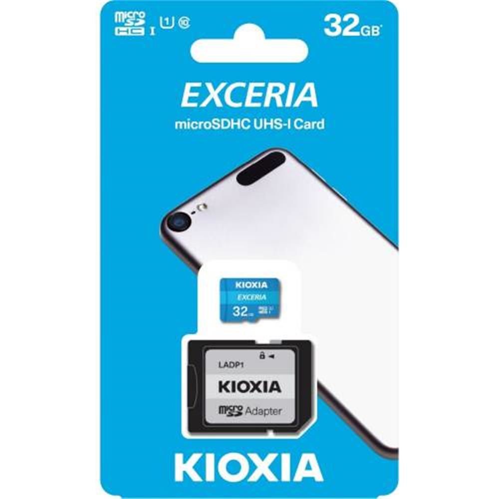 Kioxia 32GB Exceria microSDHC UHS-I C10 100MB/s Hafıza Kartı