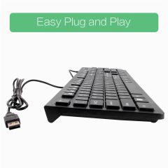 Vcom DK123 USB İngilizce Q Siyah Kablolu Klavye
