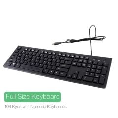 Vcom DK123 USB İngilizce Q Siyah Kablolu Klavye
