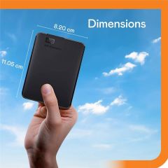 WD 6 TB Elements 2.5″ USB 3.2 Gen 1 (USB 3.0) Taşınabilir Harici HDD WDBHJS0060BBK‑WESN Siyah
