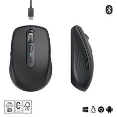 LOGITECH MX ANYWHERE 3S KOMPAKT OPTİK SENSÖRLÜ SESSİZ BLUETOOTH KABLOSUZ MOUSE SİYAH 910-006929
