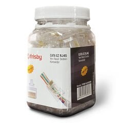 FRISBY FNW-RJ4528N EZ RJ-45 Cat 6 Yeni Nesil Delikli Konnektör 100lü Kutu
