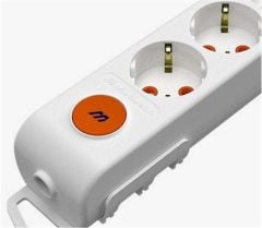 Mutlusan Rı-Tech 2'li Topraklı Grup Priz Klemensli (Kablosuz) Işıklı Anahtarlı Beyaz (001 175 220001 00 00)