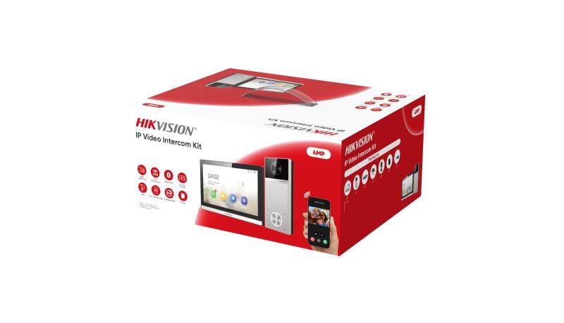 Hikvision DS-KIS611-S IP Video Interkom Seti (Villa Tipi, PoE, Wi-Fi, 4MP Kamera)