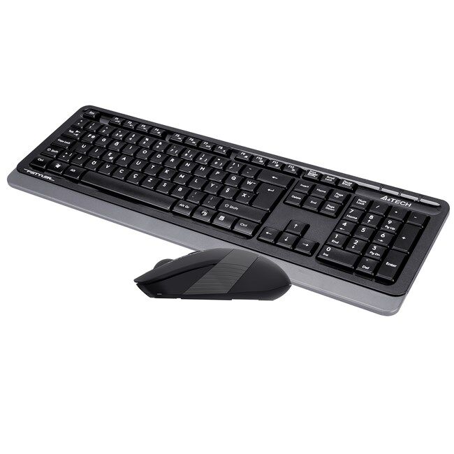 A4 Tech Fstyler FG1010-F Multimedya Kablosuz F Klavye Mouse Seti Gri