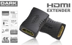 DARK DK‑HD‑AFXF HDMI Dişi‑Dişi 4K Ultra HD Altın Uçlu Tak‑Çalıştır HDMI Uzatma Dönüştürücü Adaptör