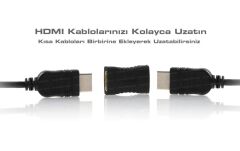 DARK DK‑HD‑AFXF HDMI Dişi‑Dişi 4K Ultra HD Altın Uçlu Tak‑Çalıştır HDMI Uzatma Dönüştürücü Adaptör