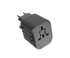 S-link SW-KC028 Universal Dünya Çapı Seyahat Adaptörü - 2 Port USB 2.4A Şarjlı ve Yedek Sigortalı