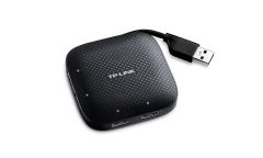 TP‑Link UH400 USB 3.0 4‑Port Taşınabilir Hub – 5 Gbps Hız, Dahili Katlanabilir USB‑A Kablosu, Sürücüsüz, ABS Gövde, 4 LED Durum Göstergesi