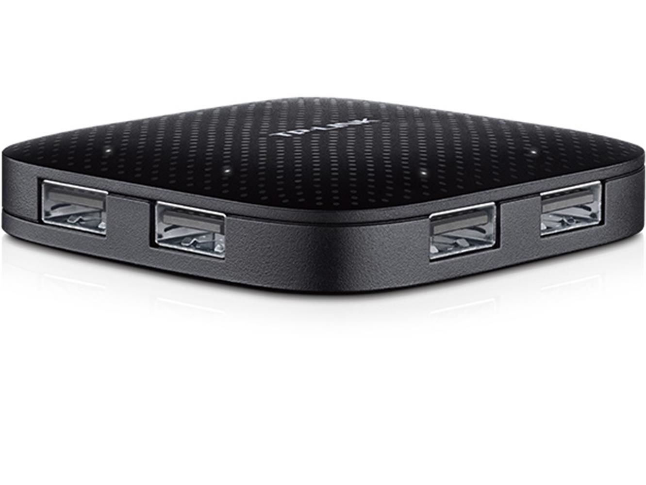 TP‑Link UH400 USB 3.0 4‑Port Taşınabilir Hub – 5 Gbps Hız, Dahili Katlanabilir USB‑A Kablosu, Sürücüsüz, ABS Gövde, 4 LED Durum Göstergesi