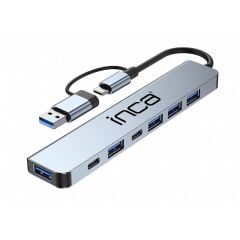 INCA IUTP-7 USB TYPE-C HUB X7 Alüminyum Çoklayıcı