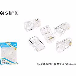 S-LINK SL-COB26P CAT6  FTP RJ-45 100 Lü Paket (Yeni Nesil Jack)