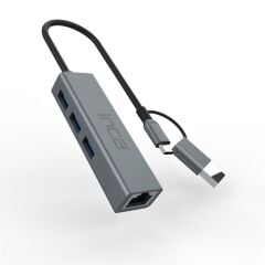 INCA IUTP-03T USB HUB X3 USB 3.0 10Gbps + Ethernet RJ45 1000Mbps Çoklayıcı