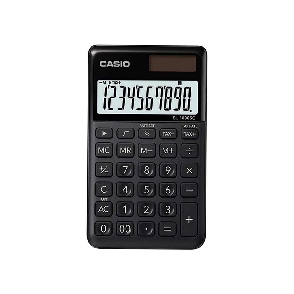 Casio SL-1000SC-BK Cep Tipi 10 Haneli Siyah Hesap Makinesi