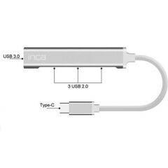 INCA IUSB-04T TYPE-C 3 X USB 2.0 Çoklayıcı