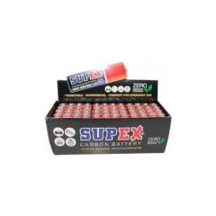 Supex R03 AAA 1.5V Karbon Çinko İnce Kalem Pil - 60'lı Kutu