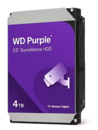 WD Purple 4TB WD44PURZ 3.5'' SATA 3 5400RPM 128MB 7/24 Güvenlik Harddisk (Resmi Distribütör)