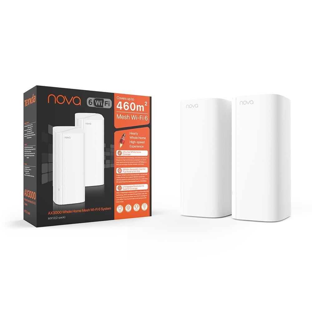 TENDA MX12-2-PACK AX3000 Dualband Mesh Router