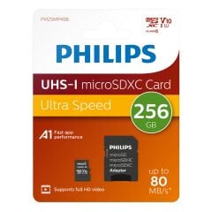 Philips 256GB MicroSDXC Class 10 UHS-I 80 MB/s Hafıza Kartı (FM25MP45B/00)