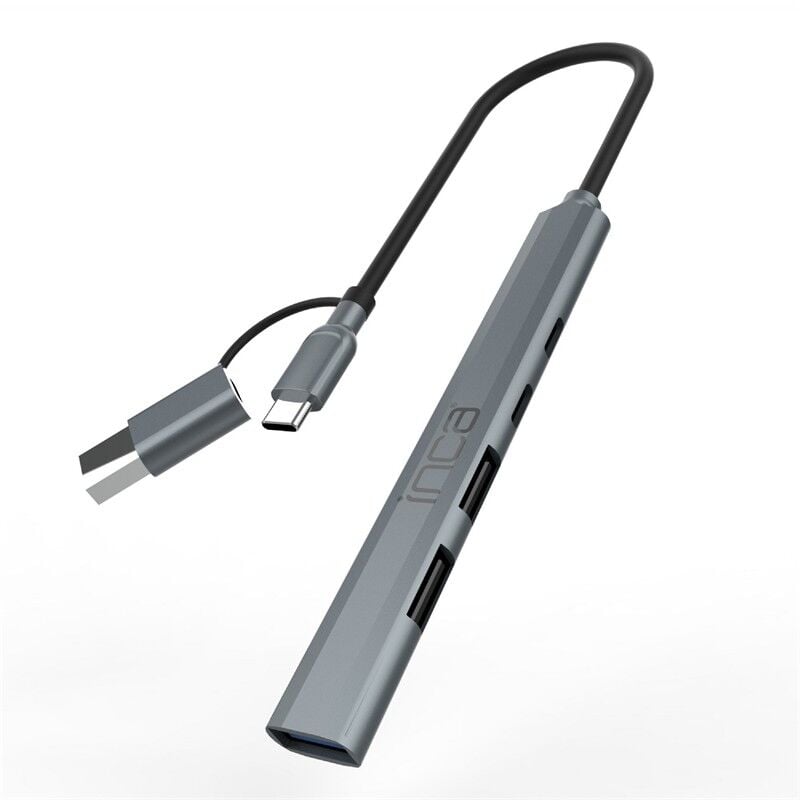 INCA IUTP-06T USB 3.0 TYPE-C 3.1 HUB 1 X USB 3.0 + 2 X USB + TYPE-C + PD 100W 2.0 Alüminyum Kasa Çoklayıcı