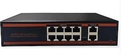 Nova HIF0820GBL-C 8 Port Poe+ 10-100 Mbps 2 Port 10-100-1000 Mbps Uplink Switch
