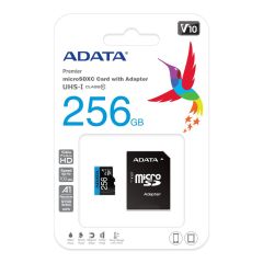 Adata 256GB Premier microSDXC Hafıza Kartı + Adapter UHS-I Class10 V10