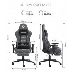 RAMPAGE KL-R29 MYTH PRO GRI KUMAS OYUNCU KOLTUGU